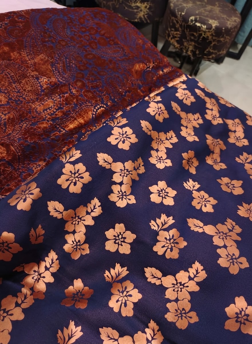 MS-1048 Pure Luxury China Patti Shirt with Palachi Dupatta