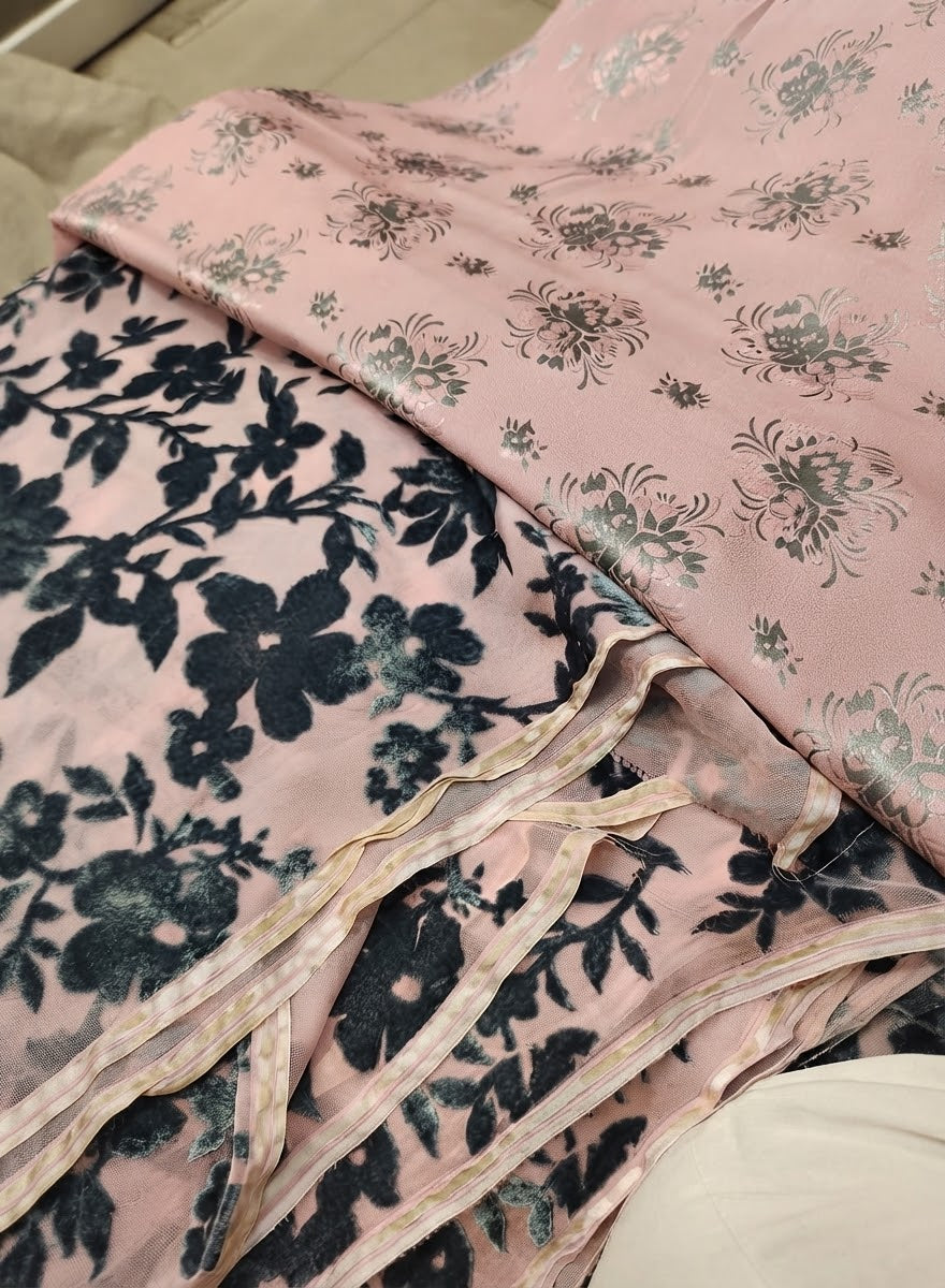 MS-1035 Pure Luxury China Patti Shirt with Palachi Dupatta