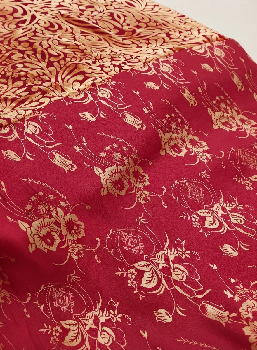 MS-1034 Pure Luxury China Patti Shirt with Palachi Dupatta