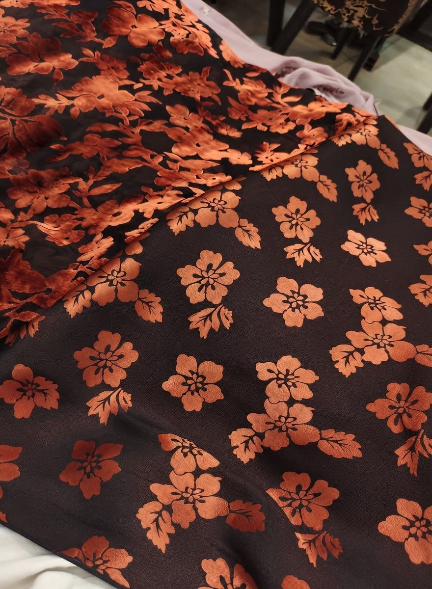 MS-1041 Pure Luxury China Patti Shirt with Palachi Dupatta