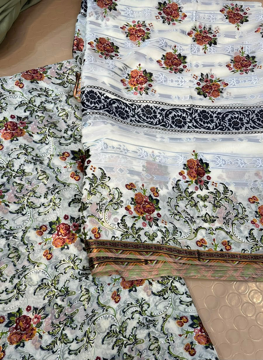 MS-1063 Pure Chiffon Barosha China Multi Digital Timeless Elegance