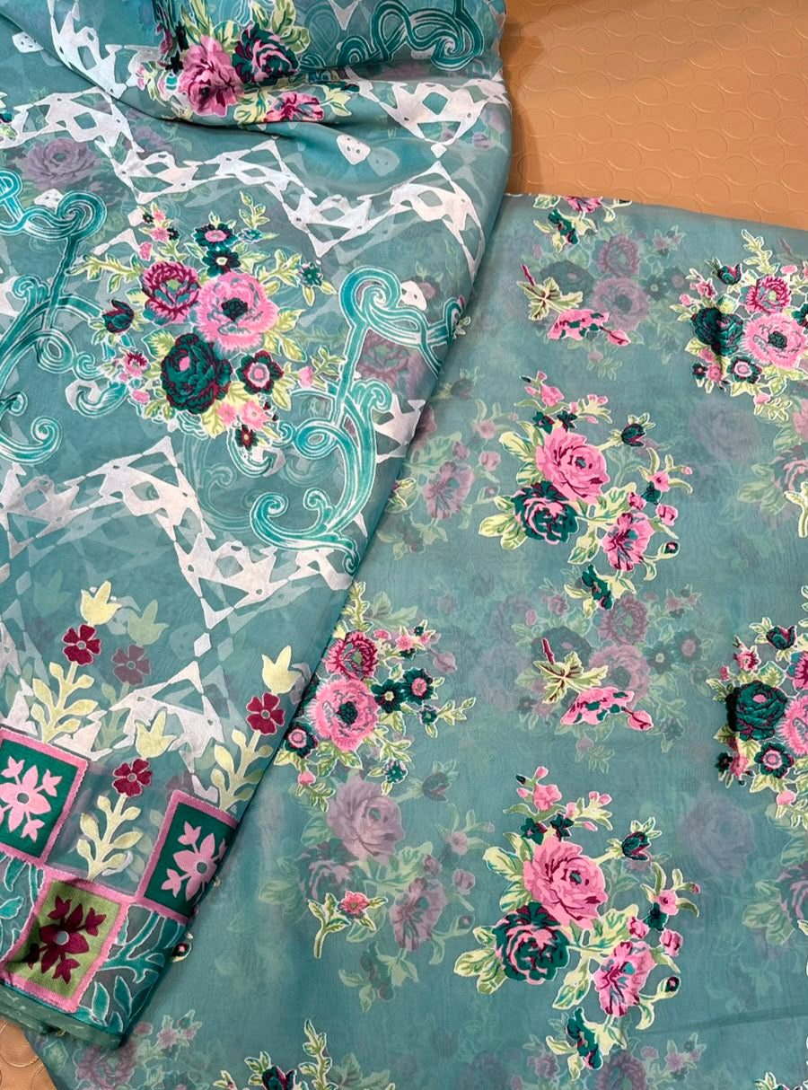 MS-1065 Pure Chiffon Barosha China Multi Digital Timeless Elegance