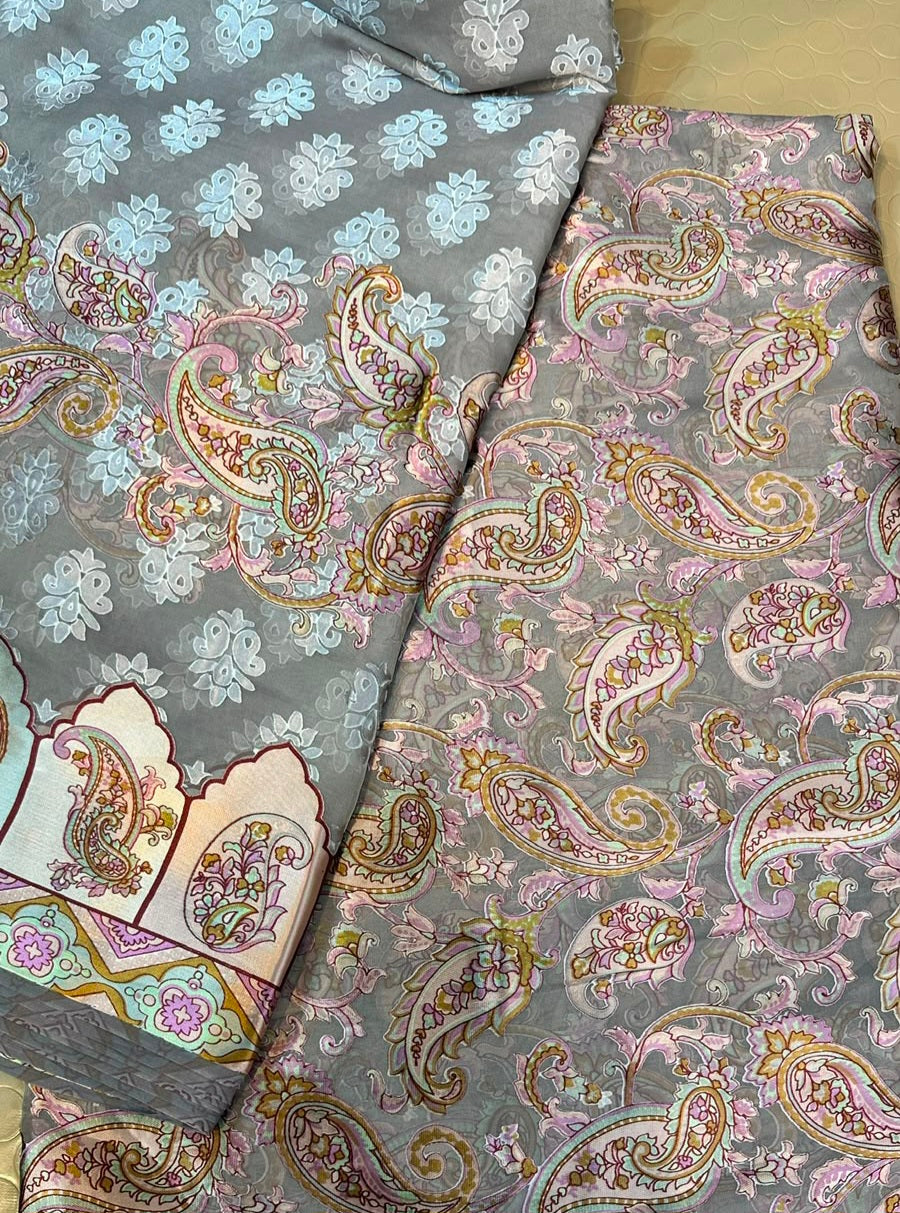 MS-1056 Pure Chiffon Barosha China Multi Digital Timeless Elegance