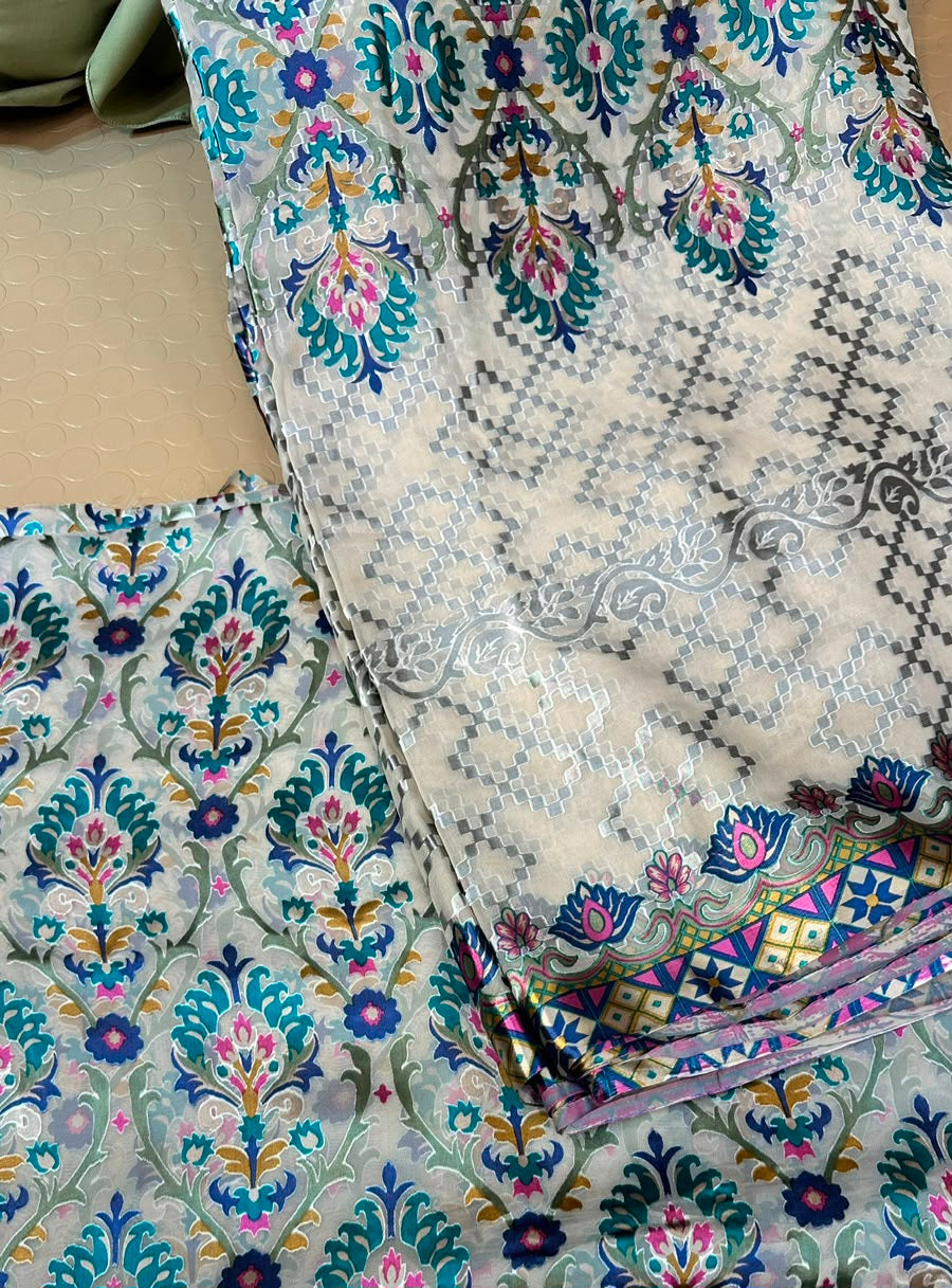 MS-1055 Pure Chiffon Barosha China Multi Digital Timeless Elegance