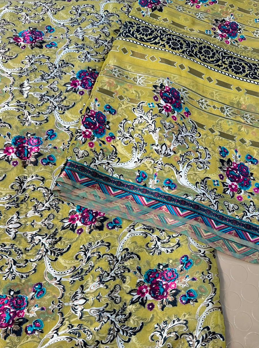 MS-1059 Pure Chiffon Barosha China Multi Digital Timeless Elegance