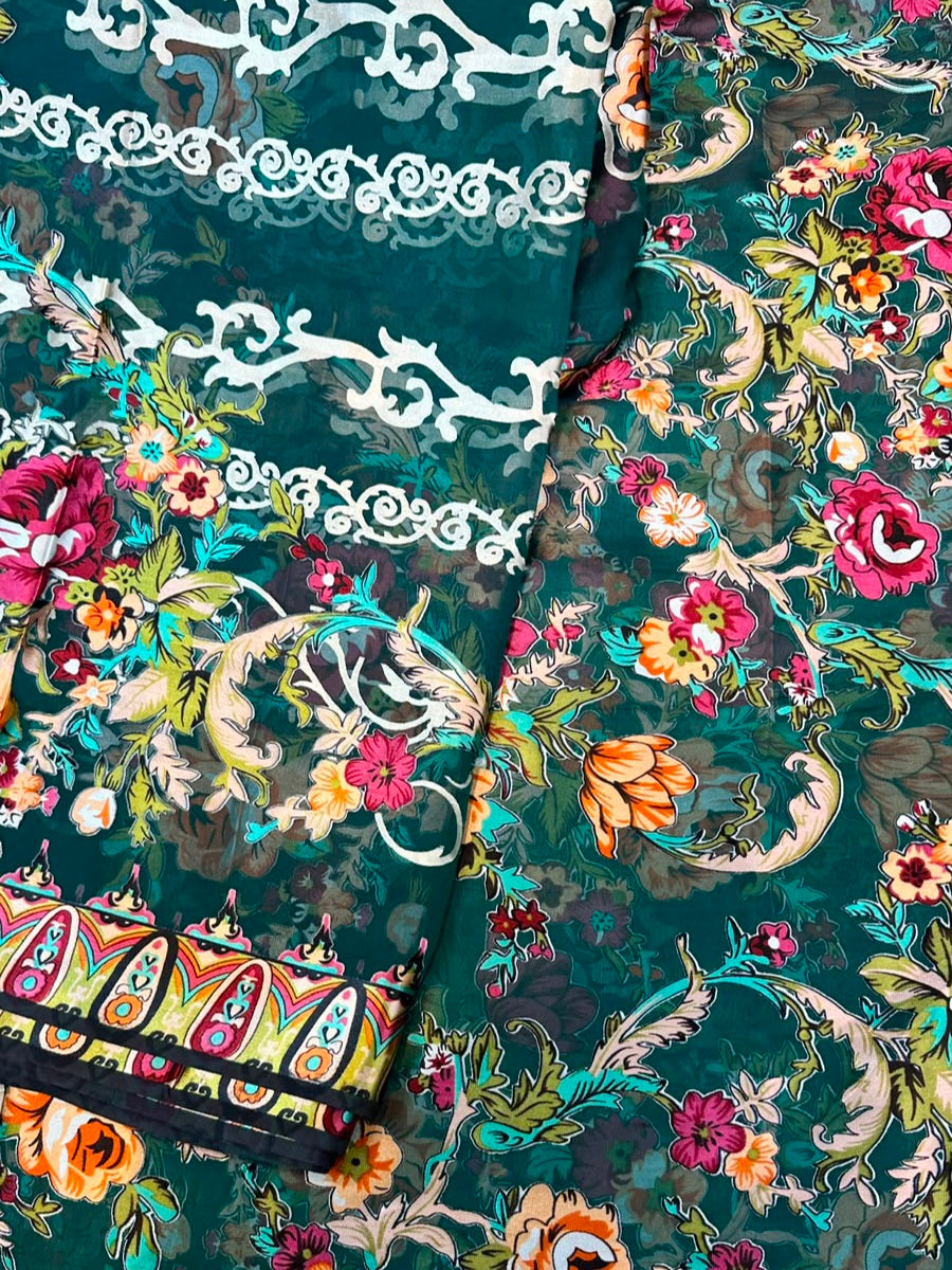 MS-1057 Pure Chiffon Barosha China Multi Digital Timeless Elegance