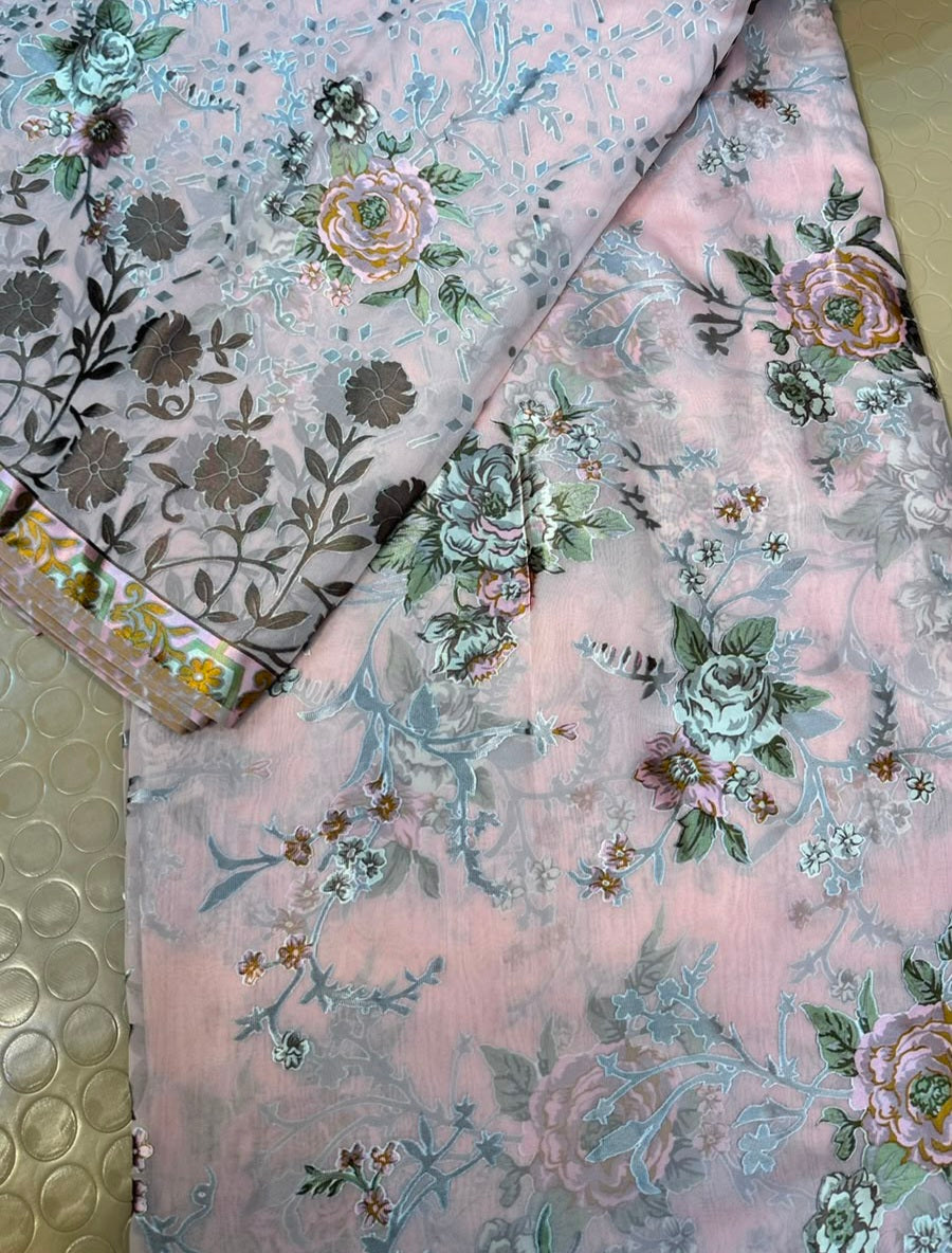 MS-1066 Pure Chiffon Barosha China Multi Digital Timeless Elegance