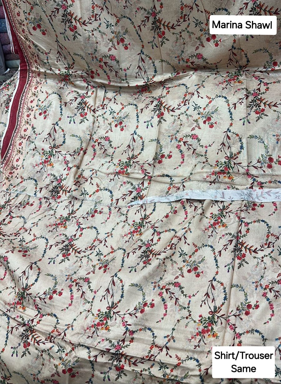 MS-10121 Marina Digital Print Full Suit with Pashmina Marina Shawl
