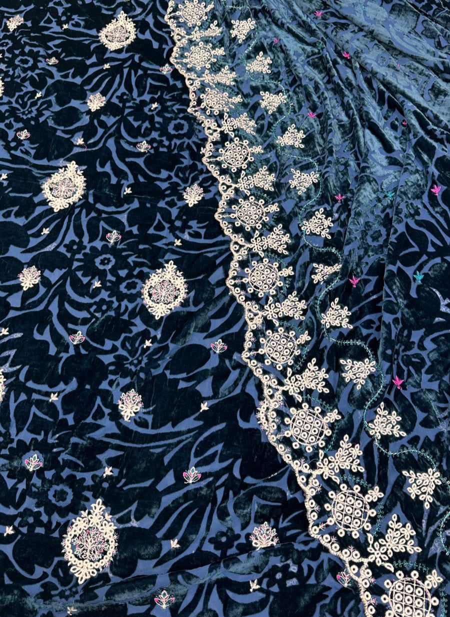 MS-10141 Luxury Palachi Chickenkari work Embroidered Complete Suit