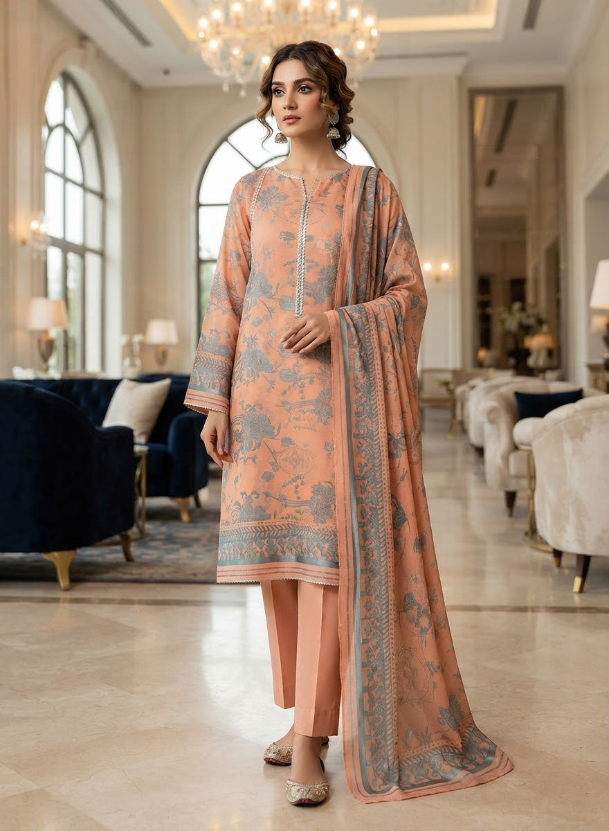 MS-1086 Luxury Pure China Patti With Pure Barosha Dupatta