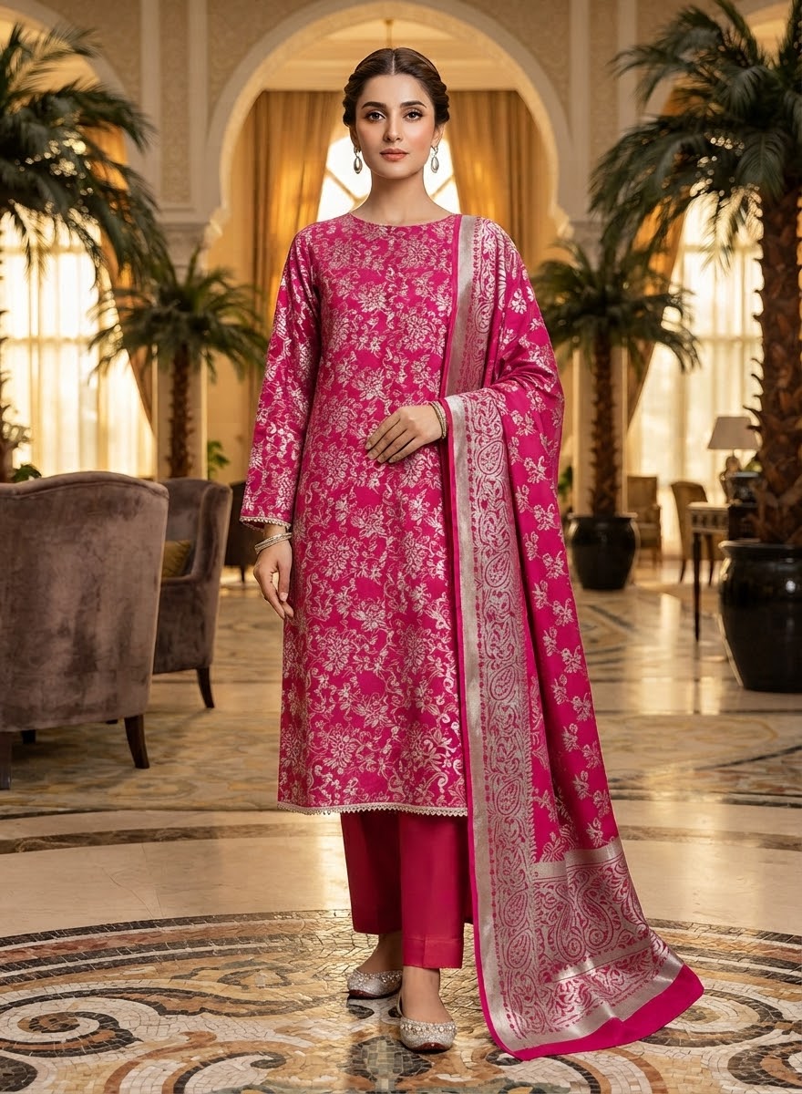MS-1096 Luxury Pure China Patti With Pure Barosha Dupatta