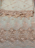 MS-10114 Luxury Pure Bamber Chiffon | Embroidered Shirt & Dupatta
