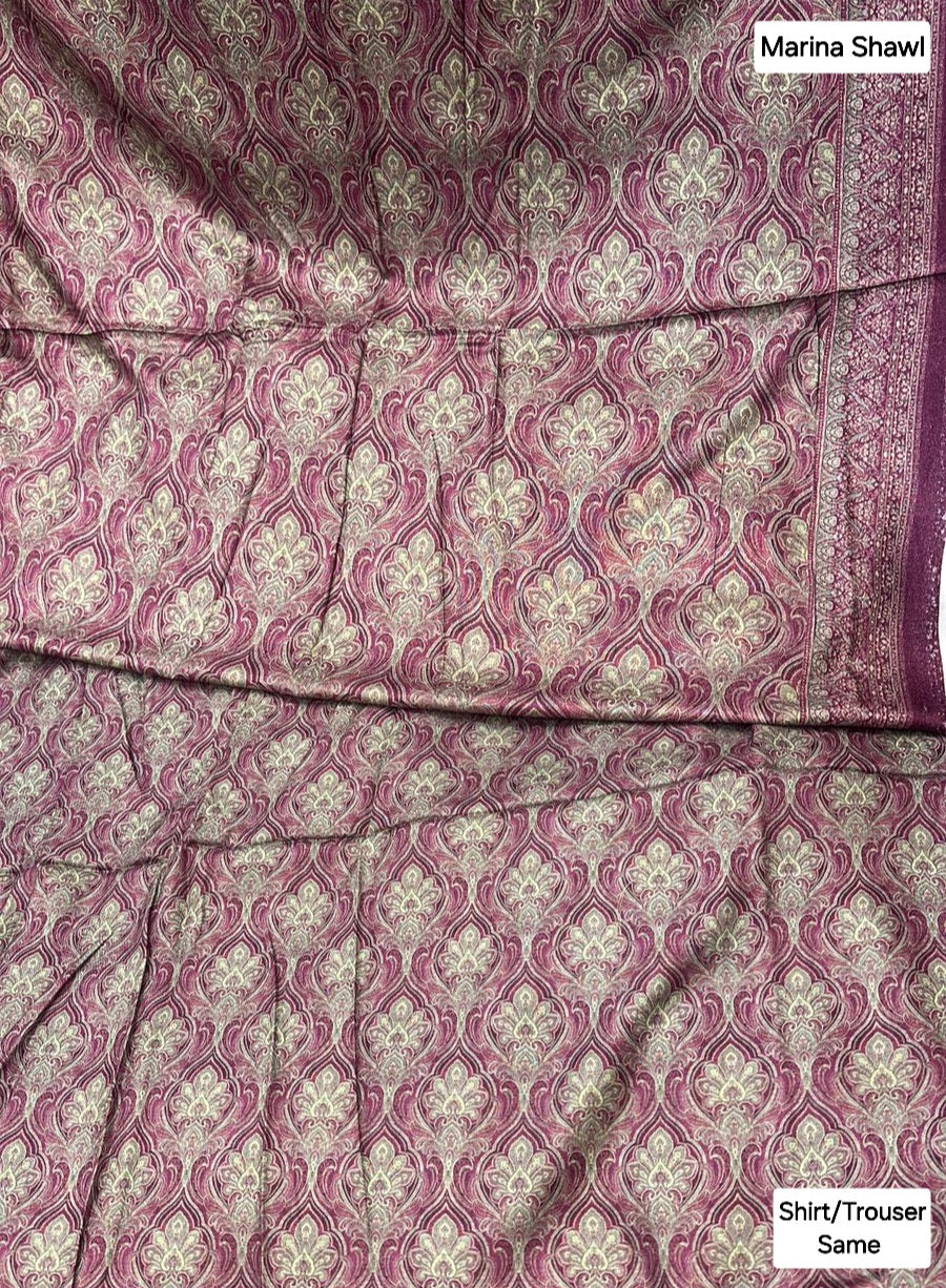 MS-10131 Marina Digital Print Full Suit with Pashmina Marina Shawl