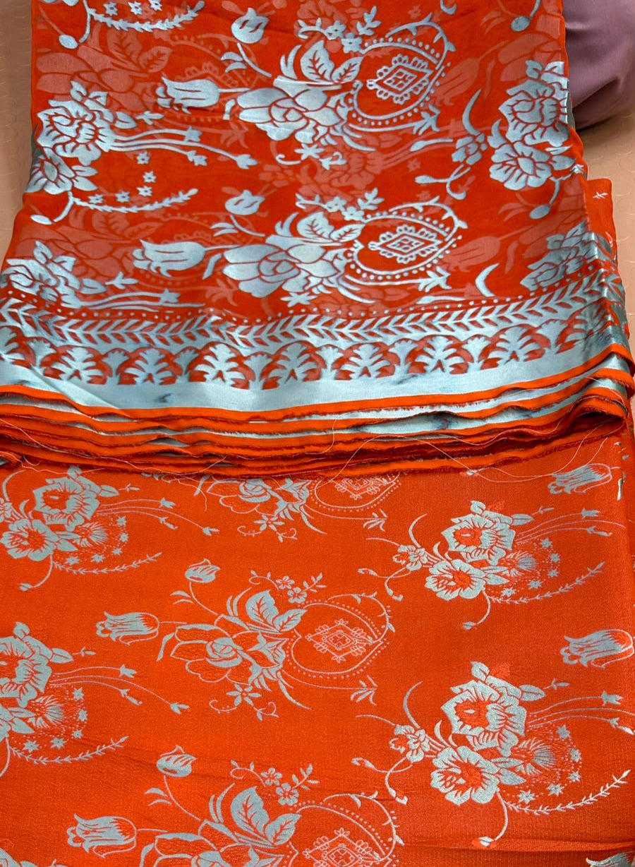 MS-1088 Luxury Pure China Patti With Pure Barosha Dupatta