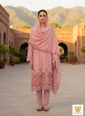 MS-10117 Luxury Pure Bamber Chiffon | Embroidered Shirt & Dupatta