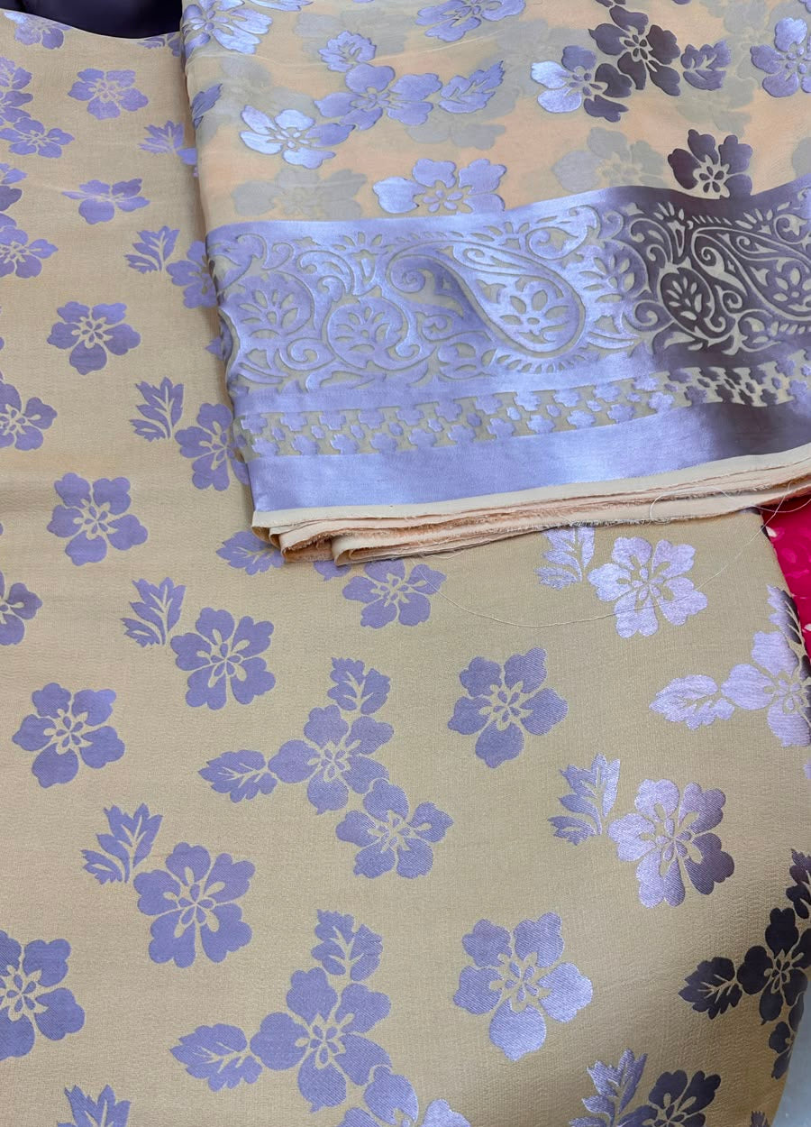 MS-10106 Luxury Pure China Patti With Pure Barosha Dupatta