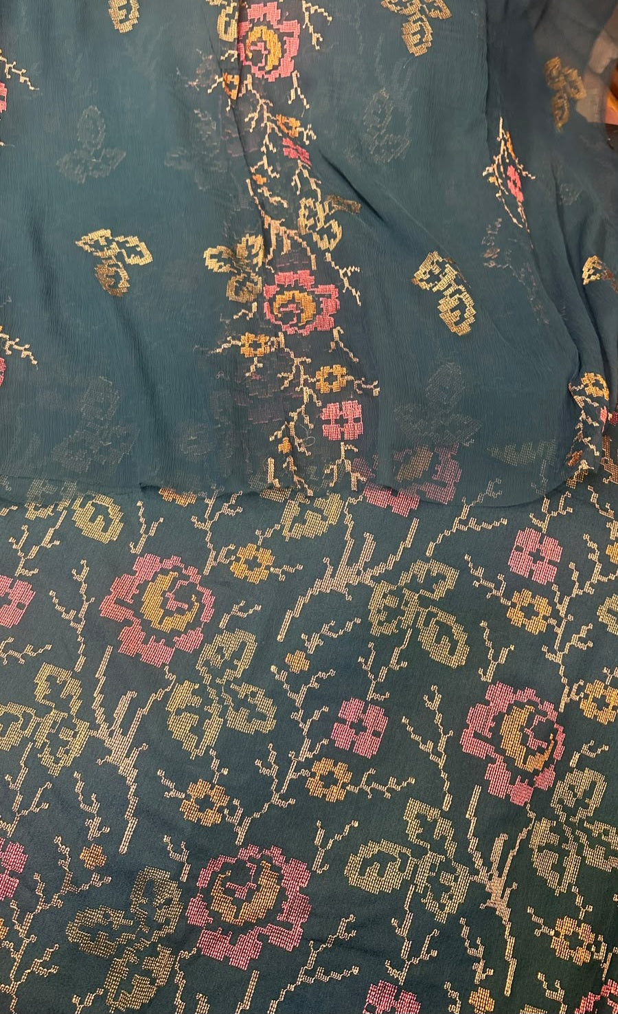 MS-10143 Original Pure Swiss Karandi Embroidered Complete 3Pc Suit