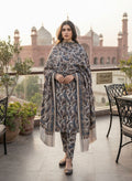 MS-10132 Marina Digital Print Full Suit with Pashmina Marina Shawl