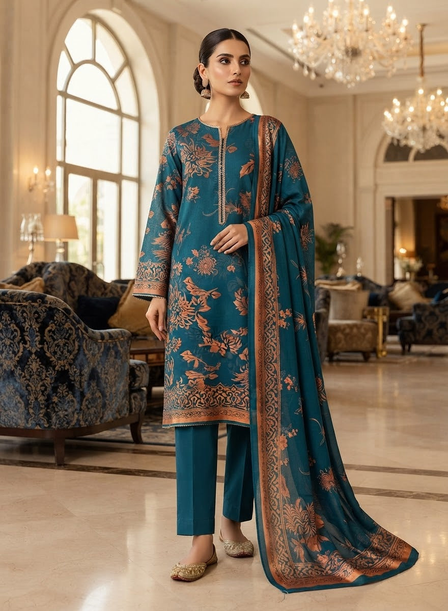 MS-1087 Luxury Pure China Patti With Pure Barosha Dupatta