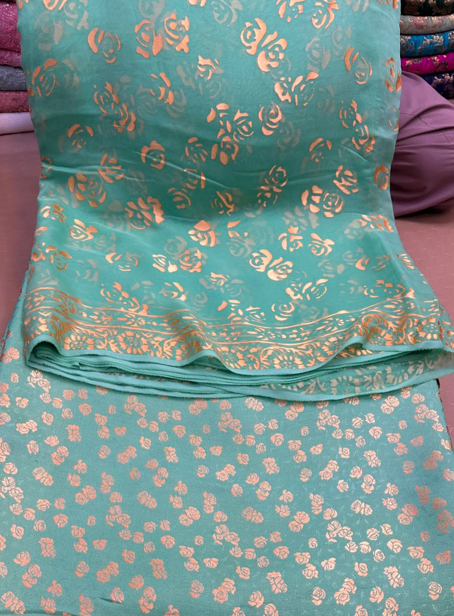 MS-1084 Luxury Pure China Patti With Pure Barosha Dupatta