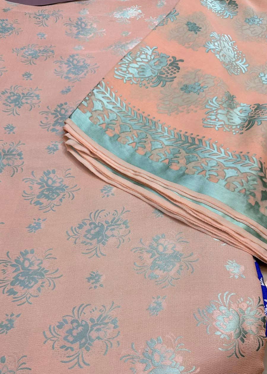 MS-10103 Luxury Pure China Patti With Pure Barosha Dupatta